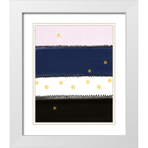 Abstract Rectangles White Modern Wood Framed Art Print with Double Matting by Straatsma, Leah