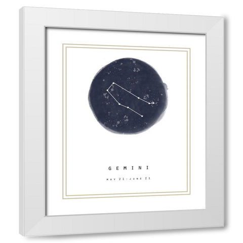 Gemini White Modern Wood Framed Art Print with Double Matting by Straatsma, Leah