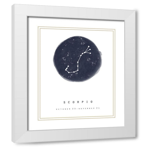 Scorpio White Modern Wood Framed Art Print with Double Matting by Straatsma, Leah