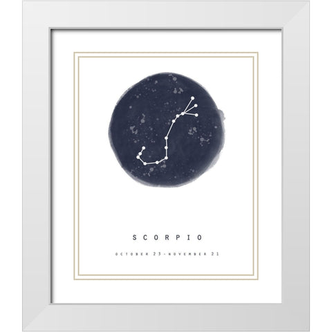 Scorpio White Modern Wood Framed Art Print with Double Matting by Straatsma, Leah