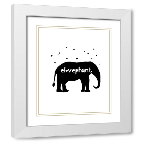 Elovephant White Modern Wood Framed Art Print with Double Matting by Straatsma, Leah