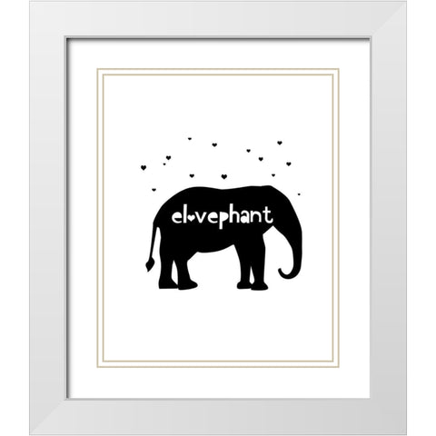 Elovephant White Modern Wood Framed Art Print with Double Matting by Straatsma, Leah
