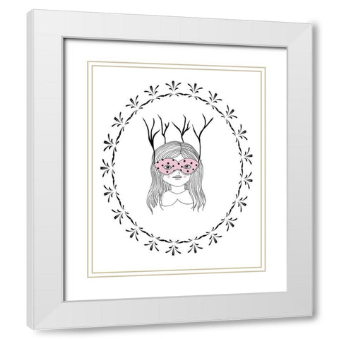 Woodland Girl Art White Modern Wood Framed Art Print with Double Matting by Straatsma, Leah