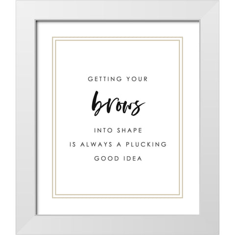 Brows Into Shape White Modern Wood Framed Art Print with Double Matting by Straatsma, Leah