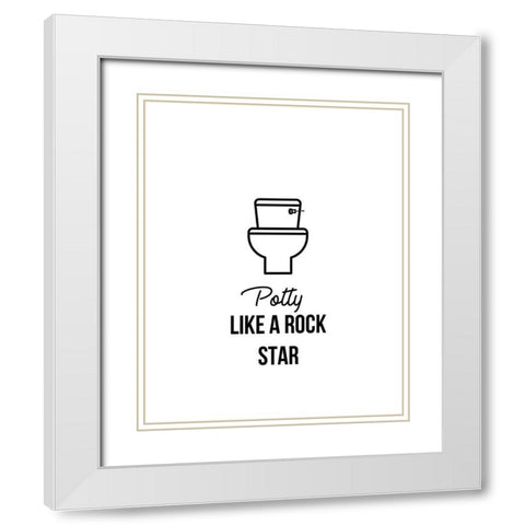 Potty Like White Modern Wood Framed Art Print with Double Matting by Straatsma, Leah