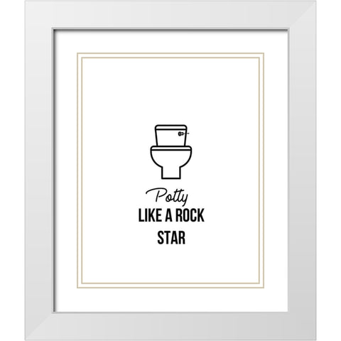 Potty Like White Modern Wood Framed Art Print with Double Matting by Straatsma, Leah