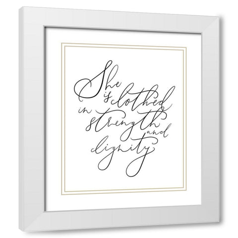 She is Clothed White Modern Wood Framed Art Print with Double Matting by Straatsma, Leah
