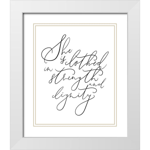 She is Clothed White Modern Wood Framed Art Print with Double Matting by Straatsma, Leah