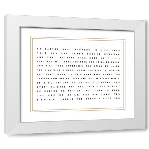 No Matter What White Modern Wood Framed Art Print with Double Matting by Straatsma, Leah