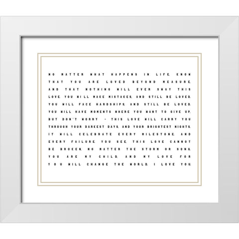 No Matter What White Modern Wood Framed Art Print with Double Matting by Straatsma, Leah
