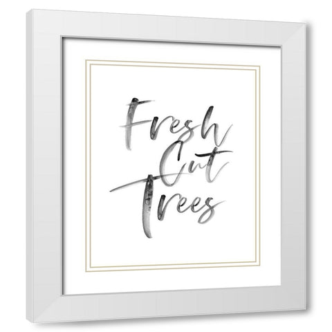 Fresh Cut Trees White Modern Wood Framed Art Print with Double Matting by Straatsma, Leah