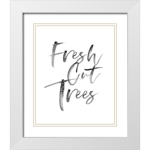 Fresh Cut Trees White Modern Wood Framed Art Print with Double Matting by Straatsma, Leah