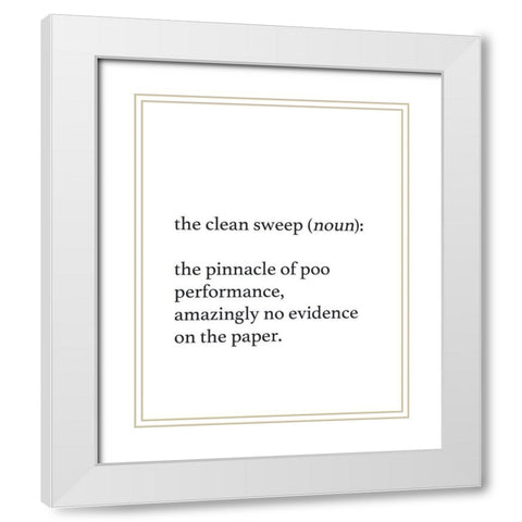Clean Sweep White Modern Wood Framed Art Print with Double Matting by Straatsma, Leah