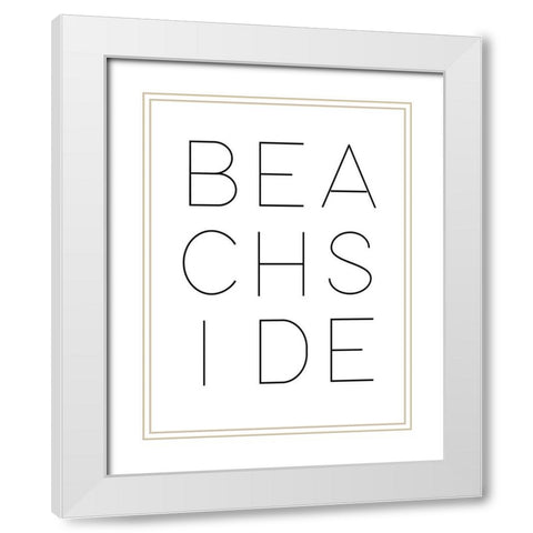 Beach Side White Modern Wood Framed Art Print with Double Matting by Straatsma, Leah