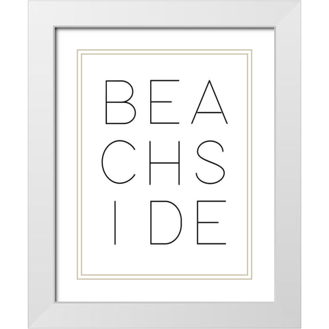 Beach Side White Modern Wood Framed Art Print with Double Matting by Straatsma, Leah