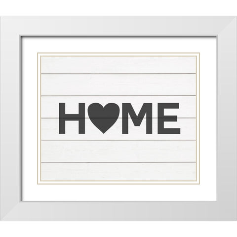 Home Shiplap White Modern Wood Framed Art Print with Double Matting by Straatsma, Leah
