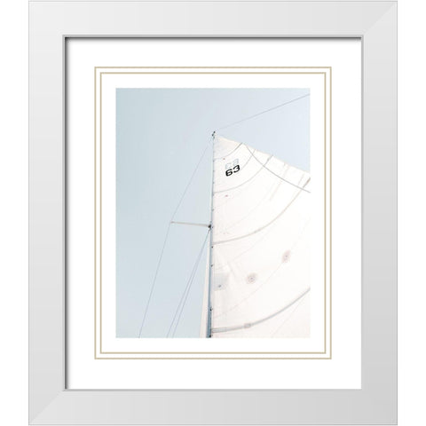 Sailboat White Modern Wood Framed Art Print with Double Matting by Straatsma, Leah