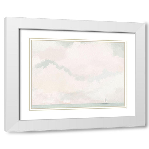 Sailing And Clouds White Modern Wood Framed Art Print with Double Matting by Straatsma, Leah