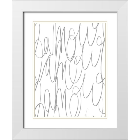 Love Notes White Modern Wood Framed Art Print with Double Matting by Straatsma, Leah