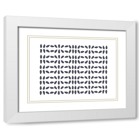 Ink Drop White Modern Wood Framed Art Print with Double Matting by Straatsma, Leah