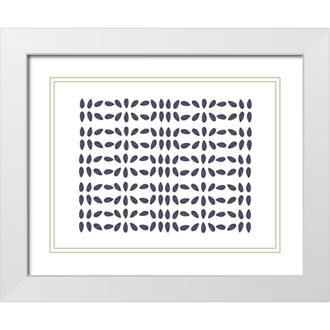 Ink Drop White Modern Wood Framed Art Print with Double Matting by Straatsma, Leah