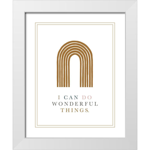 Wonderful Things White Modern Wood Framed Art Print with Double Matting by Straatsma, Leah