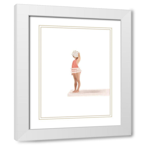 Take The Plunge White Modern Wood Framed Art Print with Double Matting by Straatsma, Leah