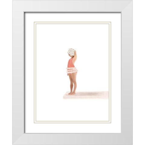 Take The Plunge White Modern Wood Framed Art Print with Double Matting by Straatsma, Leah