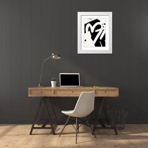 Shot Through The Heart White Modern Wood Framed Art Print with Double Matting by Straatsma, Leah