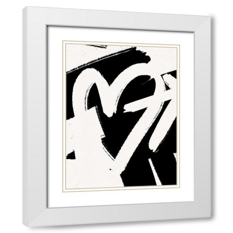 Shot Through The Heart White Modern Wood Framed Art Print with Double Matting by Straatsma, Leah