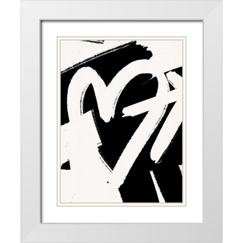 Shot Through The Heart White Modern Wood Framed Art Print with Double Matting by Straatsma, Leah
