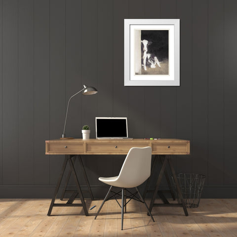 Best Friends White Modern Wood Framed Art Print with Double Matting by Straatsma, Leah