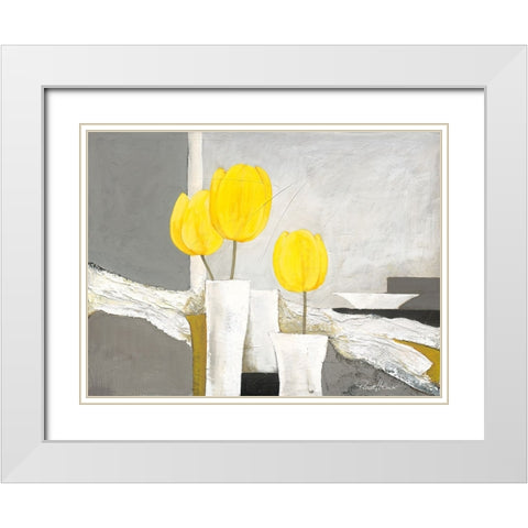 Effective Interior White Modern Wood Framed Art Print with Double Matting by May