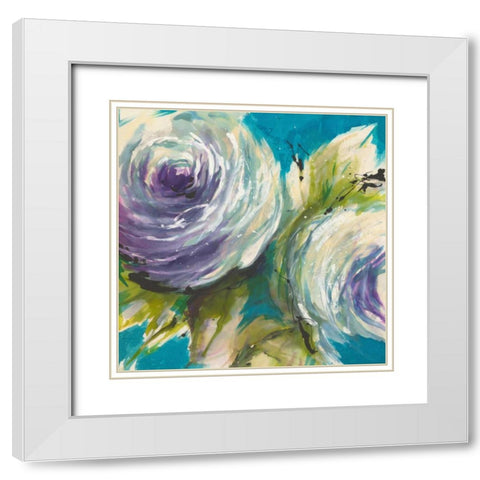 Original White Modern Wood Framed Art Print with Double Matting by May