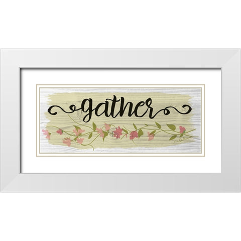 Curly Cue Gather Color 6 White Modern Wood Framed Art Print with Double Matting by Hogan, Melody