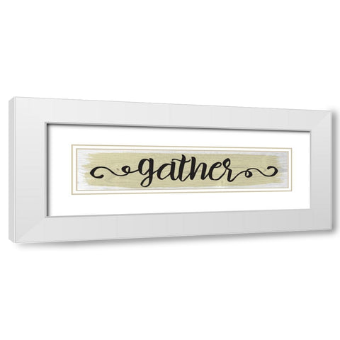 Curly Cue Color Signs 7 White Modern Wood Framed Art Print with Double Matting by Hogan, Melody