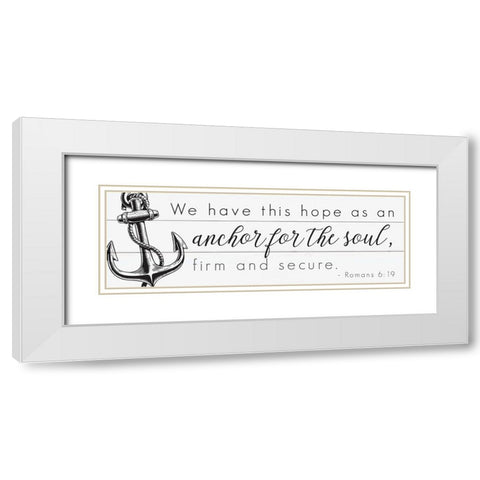 Seafaring Scriptures 1 White Modern Wood Framed Art Print with Double Matting by Hogan, Melody