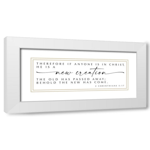 New Creation White Modern Wood Framed Art Print with Double Matting by Hogan, Melody