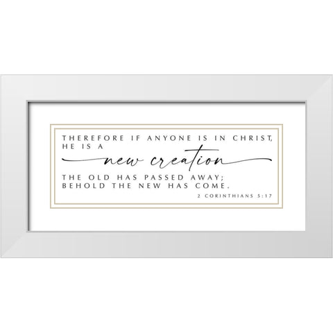 New Creation White Modern Wood Framed Art Print with Double Matting by Hogan, Melody