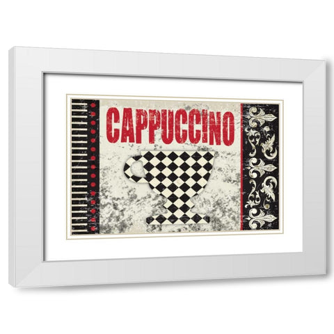 Cappuccino Fantastico 3 White Modern Wood Framed Art Print with Double Matting by Hogan, Melody