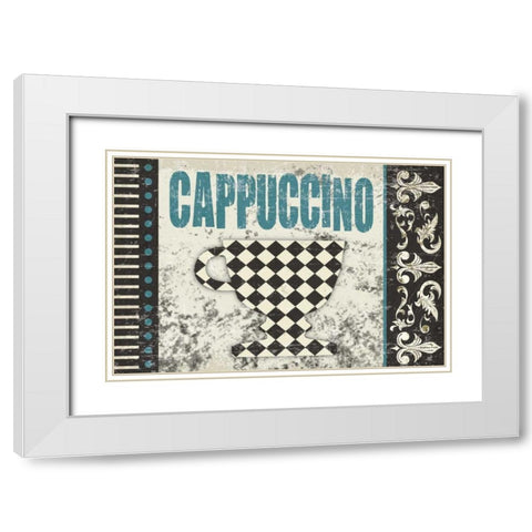 Cappuccino Fantastico White Modern Wood Framed Art Print with Double Matting by Hogan, Melody