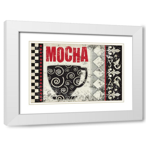 Mocha Chocolat 3 White Modern Wood Framed Art Print with Double Matting by Hogan, Melody