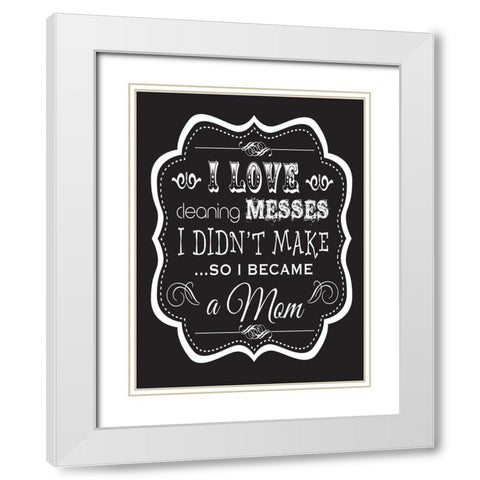 Bath Chalk 2 White Modern Wood Framed Art Print with Double Matting by Hogan, Melody
