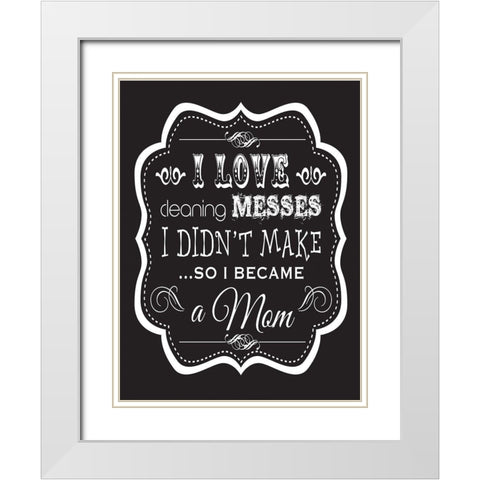 Bath Chalk 2 White Modern Wood Framed Art Print with Double Matting by Hogan, Melody