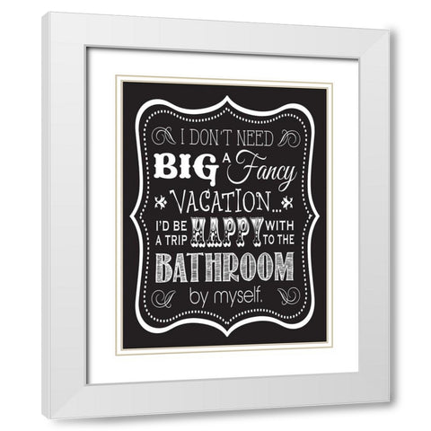 Bath Chalk 3 White Modern Wood Framed Art Print with Double Matting by Hogan, Melody
