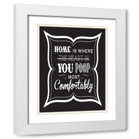 Bath Chalk 4 White Modern Wood Framed Art Print with Double Matting by Hogan, Melody