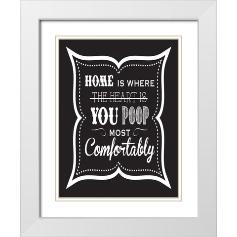 Bath Chalk 4 White Modern Wood Framed Art Print with Double Matting by Hogan, Melody