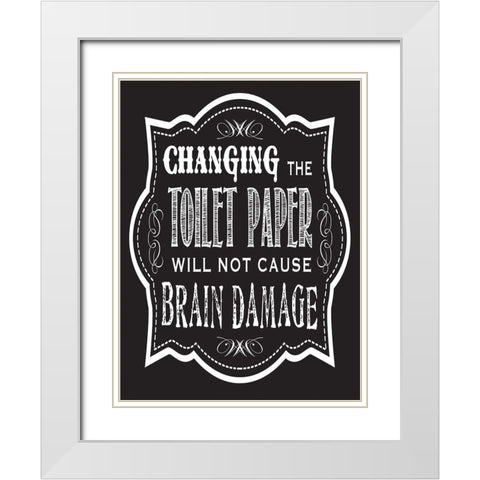 Bath Chalk 8 White Modern Wood Framed Art Print with Double Matting by Hogan, Melody