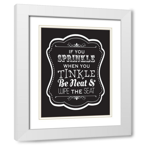 Bath Chalk 9 White Modern Wood Framed Art Print with Double Matting by Hogan, Melody