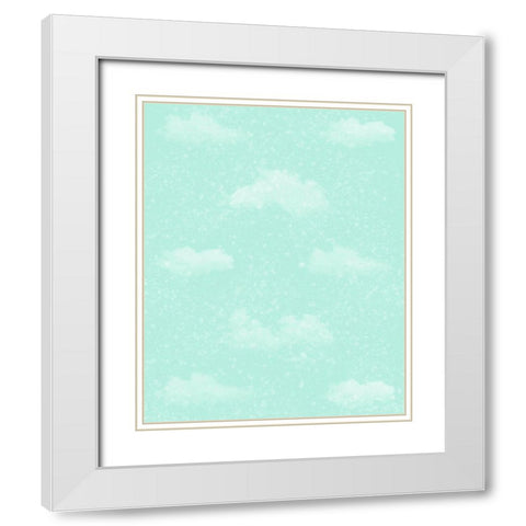Unique Sparkle Clouds White Modern Wood Framed Art Print with Double Matting by Hogan, Melody